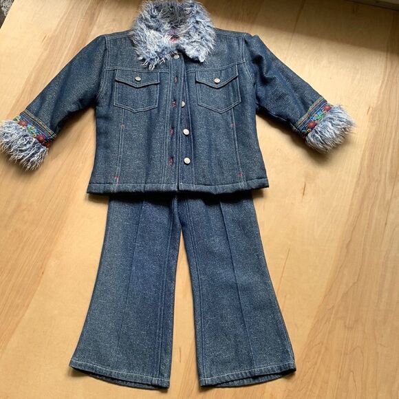 Flapdoodles Denim Two-Piece Set - Picture 1 of 10